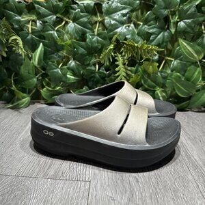OOFOS OOmega OOahh Luxe Women’s Slide Sandals Size 8 Venus Recovery Comfort
